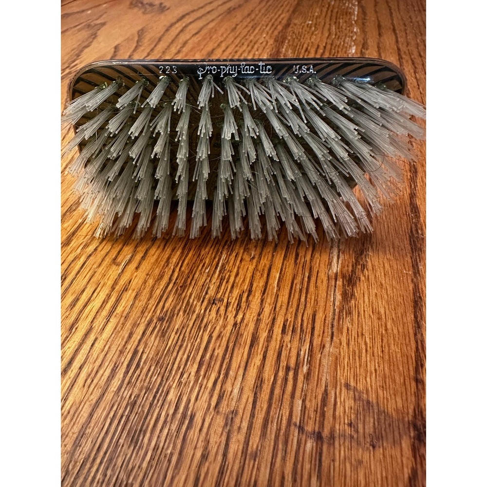 Vintage Hair Brush 223‎ Pro-phy-lac-tic Made in USA MCM